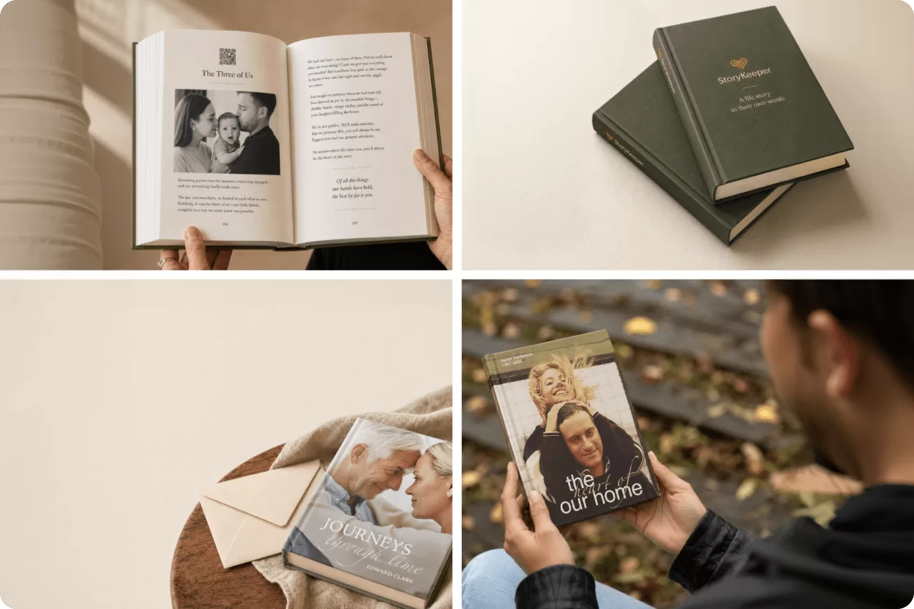 StoryKeeper books and finished family story book
