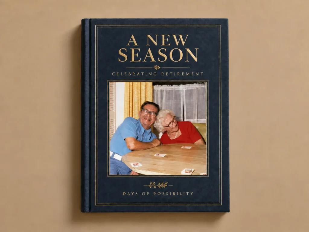 Retirement book cover for a mentor